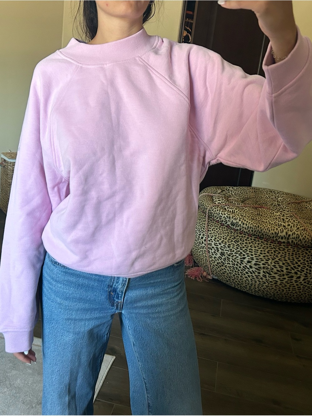 ALO Yoga Pastel Pink Relaxed Pullover Sweatshirt